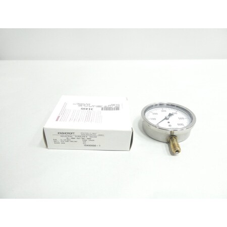 Ashcroft ASHCROFT 35-1009-AW-02L-600 3-1/2IN 1/4IN 0-600PSI NPT PRESSURE GAUGE 35-1009-AW-02L-600
